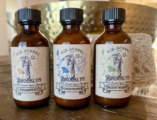 Old School Brooklyn Travel Trio (Shampoo, Conditioner & Body Wash - each 2oz)